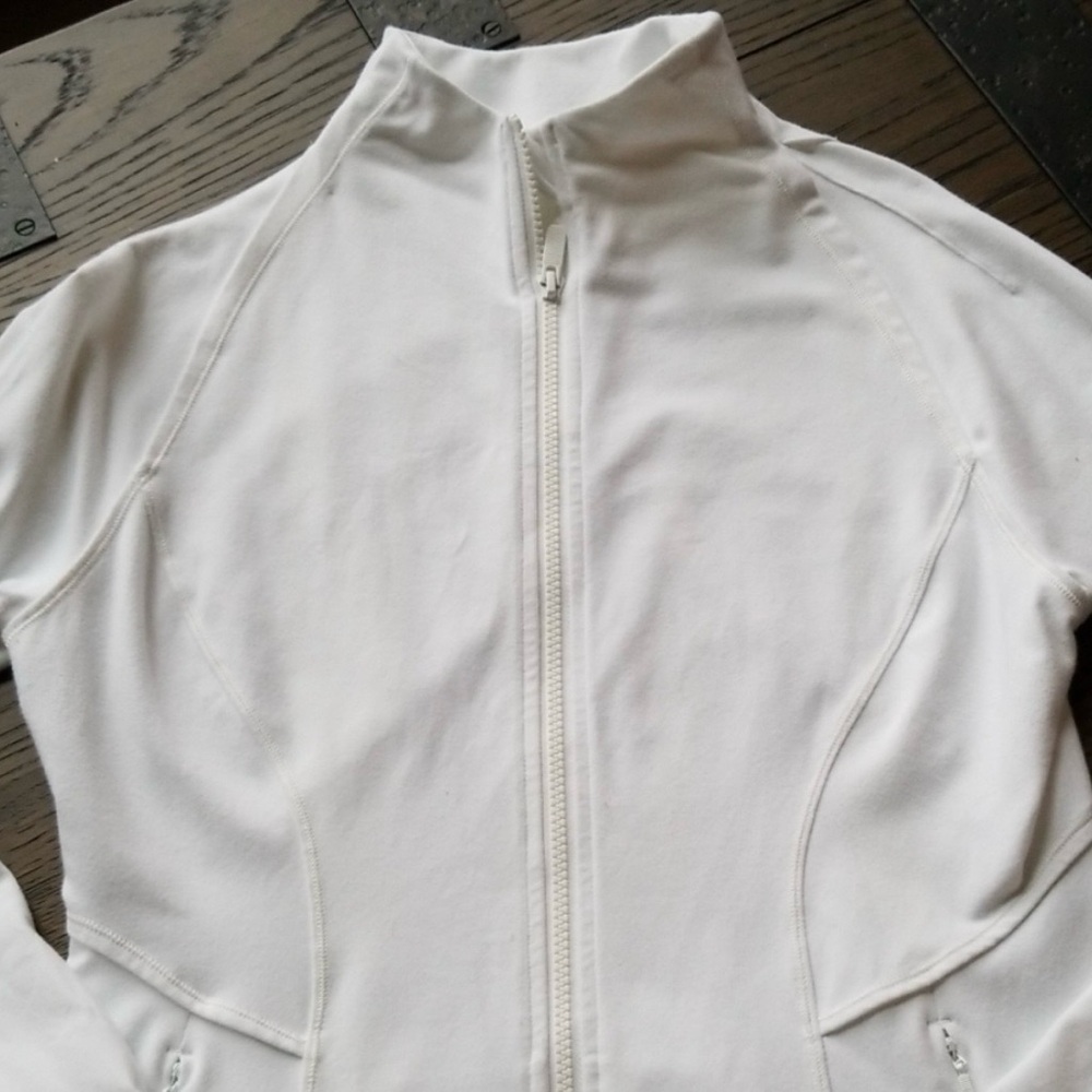 lululemon athletica White Zip-Up Jacket